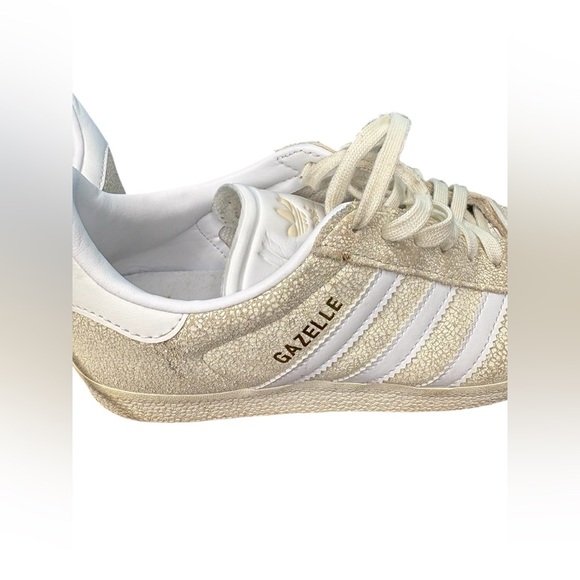 Adidas Gazelle Clear Grey Crackle Cloud Off White Shoes Sneakers womens 6.5 - Picture 4 of 10